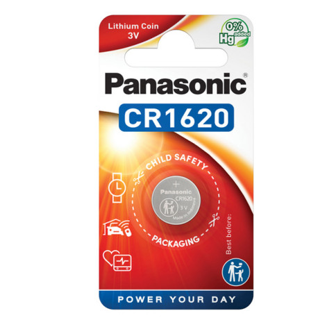 Micropila CR1620 - litio - Panasonic - blister 1 pezzo