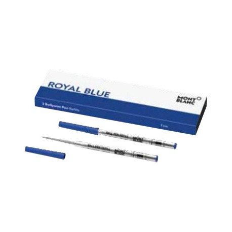 Montblanc - Refill - blu reale - fine (pacchetto di 2)