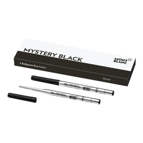 Montblanc - Refill - mystery black - larga (pacchetto di 2) - per Montblanc Meisterstück Le Petit Prince Classique