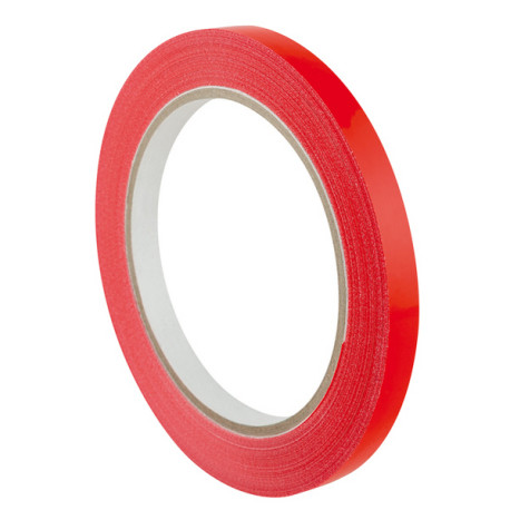 Nastro adesivo 350 - 9 mm - PVC - rosso - Eurocel - rotolo da 66 m