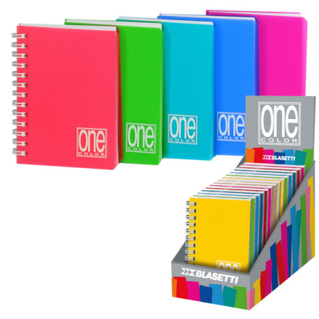 Miniquaderno One Color - A7 -  forato -1 rigo - 80 fogli - 80 gr - spiralato - copertina PPL - Blasetti