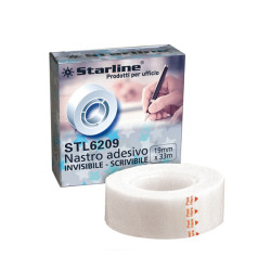 Nastro adesivo scrivibile - invisibile - 1,9 cm x 33 m - trasparente - Starline