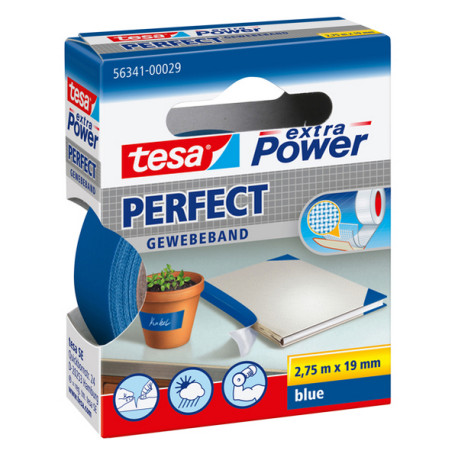 Nastro adesivo telato XP Perfect - 1,9 cm x 2,7 m - blu -Tesa