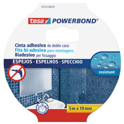 Nastro biadesivo Tesa Powerbond - per specchi  - 1,9 cm x 5 m - bianco - Tesa