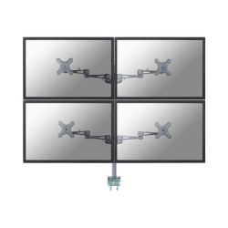 Neomounts FPMA-D935D4 - Kit montaggio - video full-motion - per 4 display LCD - argento - dimensione schermo: 10"-27" - install