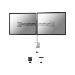 Neomounts NM-D135D - Kit montaggio - video full-motion - per 2 display LCD - argento - dimensione schermo: 10"-27" - installabi