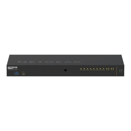 NETGEAR AV Line M4250-10G2F-PoE+ - Switch - L3 - gestito - 10 x 10/100/1000 (8 PoE+) + 2 x Gigabit SFP - flusso d'aria da later