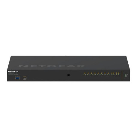 NETGEAR AV Line M4250-10G2XF-PoE++ - Switch - L3 - gestito - 10 x 10/100/1000 (8 PoE++) + 2 x 10 Gigabit SFP+ - flusso d'aria d