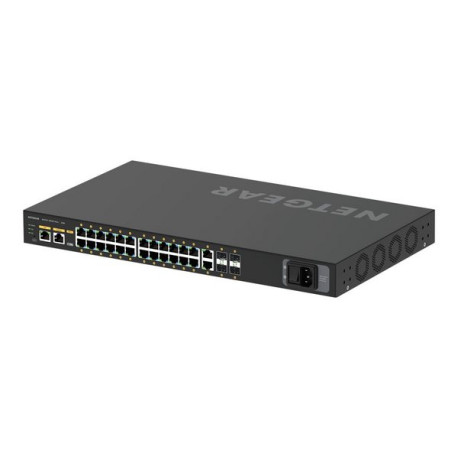 NETGEAR AV Line M4250-26G4F-PoE+ - Switch - L3 - gestito - 24 x 10/100/1000 (PoE+) + 2 x 10/100/1000 + 4 x 1000Base-X SFP - flu