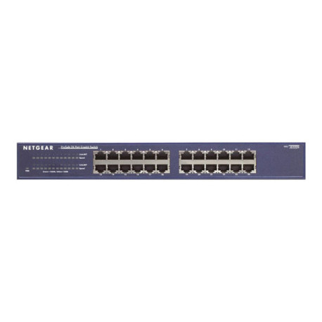 NETGEAR JGS524v2 - Switch - unmanaged - 24 x 10/100/1000 - desktop, montabile su rack - AC 100/230 V