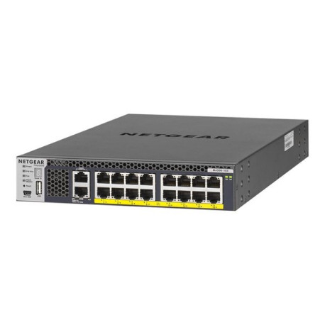 NETGEAR M4300-16X - Switch - L3 - gestito - 16 x 100/1000/2.5G/5G/10GBase-T (PoE+) - montabile su rack - PoE+ (199 W)