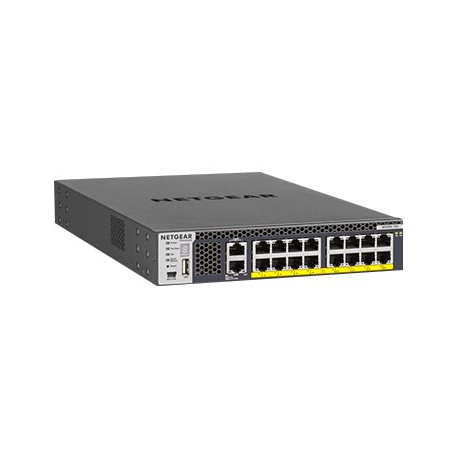 NETGEAR M4300-16X - Switch - L3 - gestito - 16 x 100/1000/2.5G/5G/10GBase-T (PoE+) - montabile su rack - PoE+ (500 W)