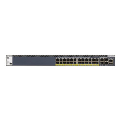 NETGEAR M4300-28G-PoE+ - Switch - L3 - gestito - 2 x 10/100/1000/10000 + 2 x 10 Gigabit SFP+ + 24 x 10/100/1000 (PoE+) - flusso