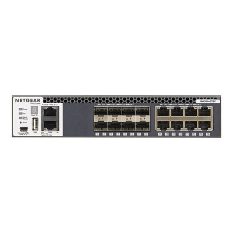 NETGEAR M4300-8X8F - Switch - L3 - gestito - 8 x 10/100/1000/10000 + 8 x 10 Gigabit SFP+ - flusso d'aria da anteriore a posteri