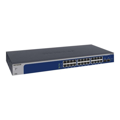 NETGEAR Plus XS724EM - Switch - intelligente - 22 x 100/1000/2.5G/5G/10GBase-T + 2 x SFP+ 10 Gigabit combo - desktop, montabile