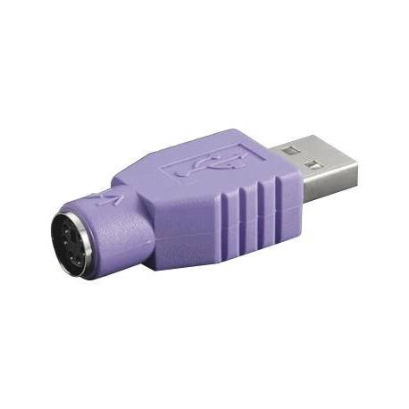 Nilox - Adattatore tastiera / mouse - USB (M) a PS/2 (F) - viola