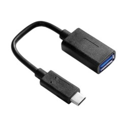 Nilox - Adattatore USB - USB Tipo A (F) a USB-C (M) - USB 3.1 - nero