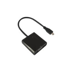 Nilox - Adattatore video - micro HDMI maschio a HD-15 (VGA) femmina - 15 cm - nero