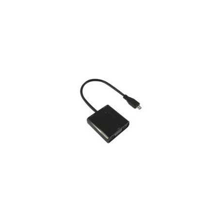 Nilox - Adattatore video - micro HDMI maschio a HD-15 (VGA) femmina - 15 cm - nero