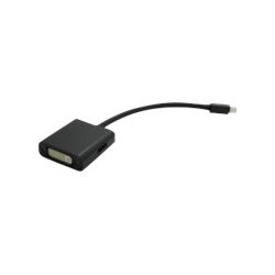 Nilox - Adattatore video - Mini DisplayPort maschio a DVI-I, HDMI femmina - 10 cm - nero