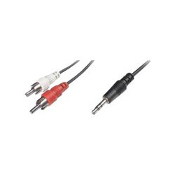 Nilox - Cavo audio - mini jack stereo maschio a RCA maschio - 3 m - nero