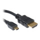 Nilox - Cavo HDMI con Ethernet - HDMI maschio a 19 pin micro HDMI Type D maschio - 2 m - nero