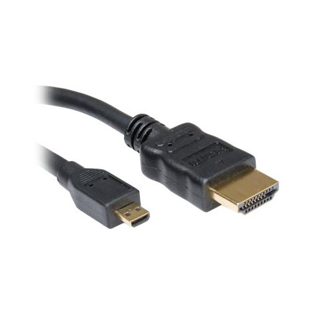 Nilox - Cavo HDMI con Ethernet - HDMI maschio a 19 pin micro HDMI Type D maschio - 2 m - nero