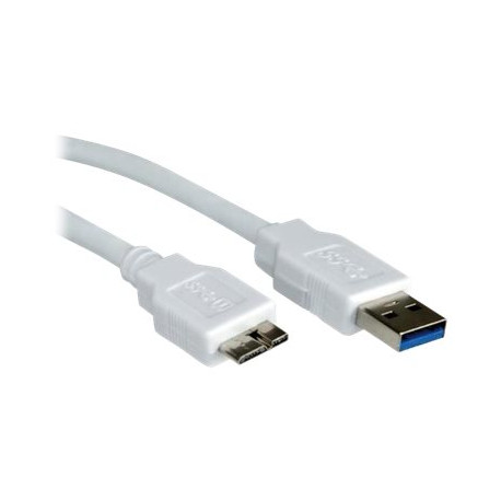 Nilox - Cavo USB - Micro-USB Type B (M) a USB Tipo A (M) - USB 3.0 - 2 m - bianco