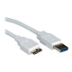 Nilox - Cavo USB - Micro-USB Type B (M) a USB Tipo A (M) - USB 3.0 - 80 cm - bianco