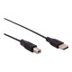 Nilox - Cavo USB - USB (M) a USB Tipo B (M) - USB 2.0 - 1.2 m - nero