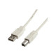 Nilox - Cavo USB - USB Tipo B (M) a USB (M) - USB 2.0 - 4.5 m - bianco