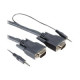 Nilox - Cavo VGA - HD-15 (VGA), mini jack stereo (M) a HD-15 (VGA), mini jack stereo (M) - 15 m - viti a serraggio manuale - ne