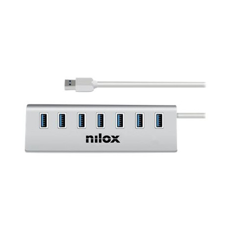 Nilox - Hub - 7 x SuperSpeed USB 3.0 - desktop