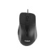 Nilox - Mouse - ergonomico - ottica - 2 pulsanti - cablato - USB - nero - retail