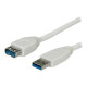 Nilox - Prolunga USB - USB Tipo A (F) a USB Tipo A (M) - USB 3.0 - 1.8 m - bianco