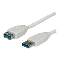 Nilox - Prolunga USB - USB Tipo A (F) a USB Tipo A (M) - USB 3.0 - 1.8 m - bianco