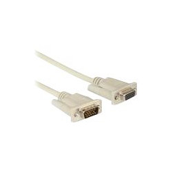 Nilox - Prolunga VGA - HD-15 (VGA) (F) a HD-15 (VGA) (M) - 3 m - viti a serraggio manuale - bianco