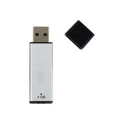 Nilox 2.0 A - Chiavetta USB - 4 GB - USB 2.0 - argento