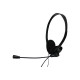 Nilox CHAT LIVE 2 - Cuffie con microfono - over ear - cablato - jack 3,5 mm - nero