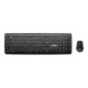 Nilox KIT CW30 - Set mouse e tastiera - senza fili - 2.4 GHz - QWERTY - italiana - nero - retail