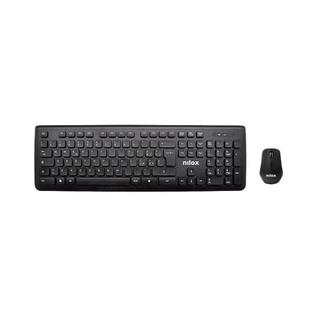 Nilox KIT CW30 - Set mouse e tastiera - senza fili - 2.4 GHz - QWERTY - italiana - nero - retail