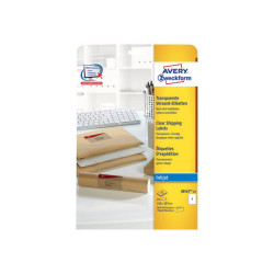 Avery - Trasparente - A4 (210 x 297 mm) 25 etichette (25 foglio(i) x 1) etichette trasparenti per indirizzi