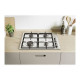 Candy CHG6LX - Piano cottura a gas - 4 piastre - Nicchia - larghezza: 56 cm - prof. 48 cm - acciao inox - acciaio inossidabile