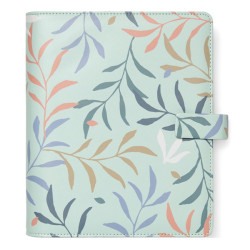 Organiser Botanical - f.to A5 - 233 x 217 x 46 mm - con cinturino - menta - Filofax