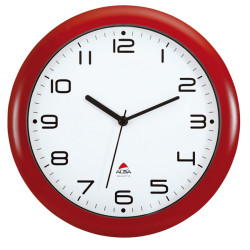 Orologio da parete Hornew - diametro 30 cm - rosso - Alba