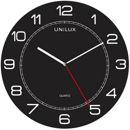 Orologio da parete Mega - diametro 57,5 cm - nero - Unilux