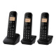 Panasonic KX-TGB613JT - Telefono cordless con ID chiamante/chiamata in attesa - DECTGAP - 3-way capacità di chiamata - nero + 2