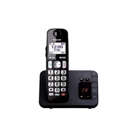 Panasonic KX-TGE260 - Telefono cordless - sistema di segreteria con ID chiamante/chiamata in attesa - DECTGAP - 3-way capacità 