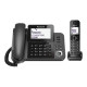 Panasonic KX-TGF320EX - Con cavo/cordless - sistema di segreteria con ID chiamante - DECTGAP - 3-way capacità di chiamata - ner