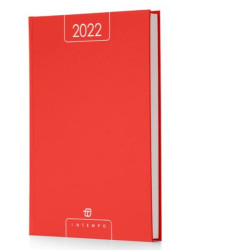 AGENDA GIORNALIERA 17X24 ALFA IN PAPERCOAT ROSSO